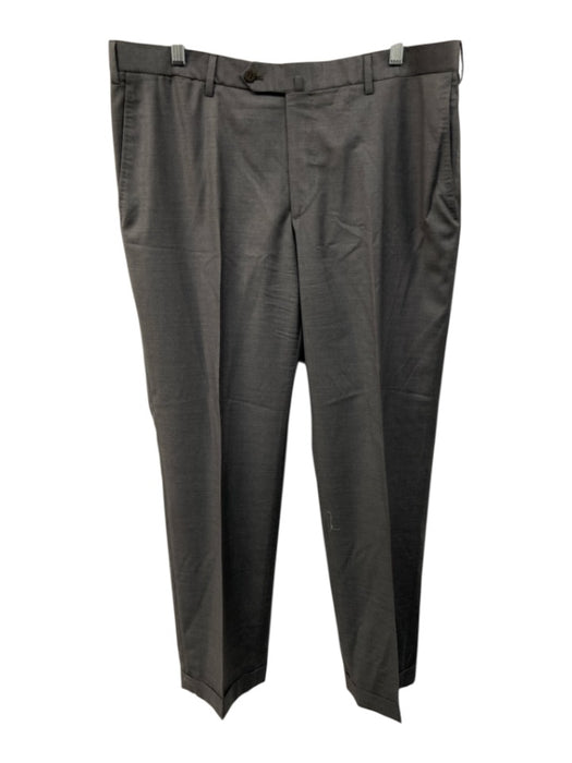 Isaia Size 38 Gray Wool Solid Men's Pants Gray / 38