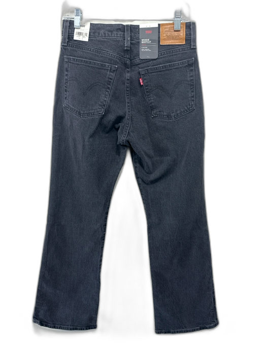 Levis Size 27 Black Wash Cotton Denim Button Fly High Rise Boot Cut Jeans Black Wash / 27