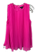 J. Crew Size S Fuchsia Pink Polyester Sleeveless Accordion Pleat Back button Top Fuchsia Pink / S