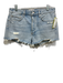 Agolde Size 28 Light Wash Cotton Denim Button Fly Ripped Fray hem Cut Off Shorts Light Wash / 28