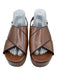 Vince Shoe Size 9.5 Brown & Black Leather Criss Cross Front Platform Sandals Brown & Black / 9.5