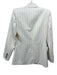 ME + EM Size 8 Cream & Gold Polyester & Wool Metallic Pin Stripe Blazer Jacket Cream & Gold / 8