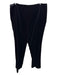 Worth Size 16 Black Cotton Blend Velvet Mid Rise Side Zip Straight Leg Pants Black / 16