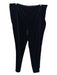 Worth Size 16 Black Cotton Blend Velvet Mid Rise Side Zip Straight Leg Pants Black / 16