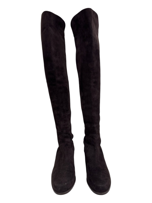 Stuart Weitzman Shoe Size 9.5 Brown Suede Stretch Panel Almond Toe Boots Brown / 9.5