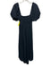 Hill House Size XS Black Recycled Polyester Short Balloon Sleeve Texture Dress Black / XS