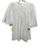 Pomander Place Size L White Cotton 1/2 Flutter Sleeve V Neck Boxy Top White / L