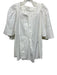 Pomander Place Size L White Cotton 1/2 Flutter Sleeve V Neck Boxy Top White / L