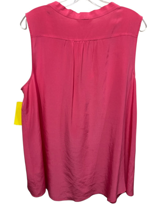 Lilly Pulitzer Size XL Salmon Pink Silk Sleeveless Gold Button Detail Tie Top Salmon Pink / XL