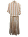 Mille Resort & Travel Size XL Tan & cream Cotton Short flutter sleeve Dress Tan & cream / XL