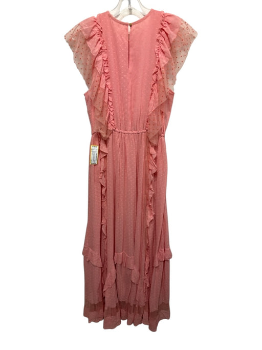 Ulla Johnson Size L Pink & Orange No Fabric Tag Mesh Detail Polka Dot Maxi Top Pink & Orange / L