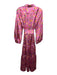 Ann Mashburn Size XL Pink, Yellow & Multi Print Polyester Floral Dress Pink, Yellow & Multi Print / XL