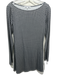 Reformation Size Small Gray & Black Tencel Long Sleeve Geo Print Wide Neck Dress Gray & Black / Small