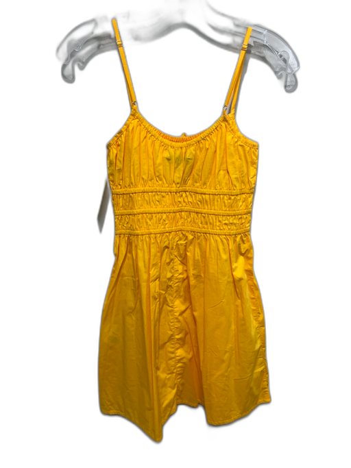 Faithful The Brand Size 4 Marigold Yellow Cotton Spaghetti Strap Above knee Top Marigold Yellow / 4