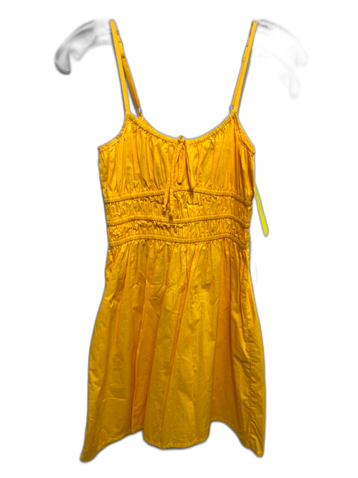 Faithful The Brand Size 4 Marigold Yellow Cotton Spaghetti Strap Above knee Top Marigold Yellow / 4