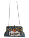 Sarah's Bag Blue & Multi Canvas Beaded stars Kiss Lock Cross Body Bag Blue & Multi / S