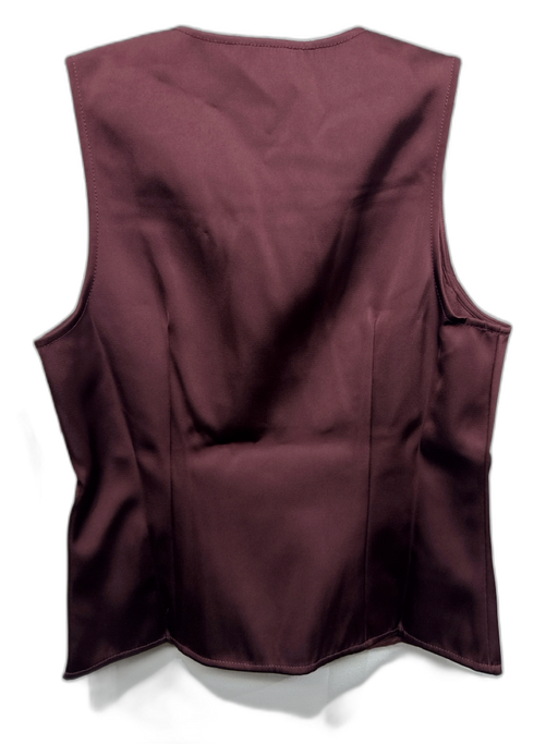 Anthropologie Size 4 Burgundy Brown Polyester Satin Plunge Side Zip Top Burgundy Brown / 4