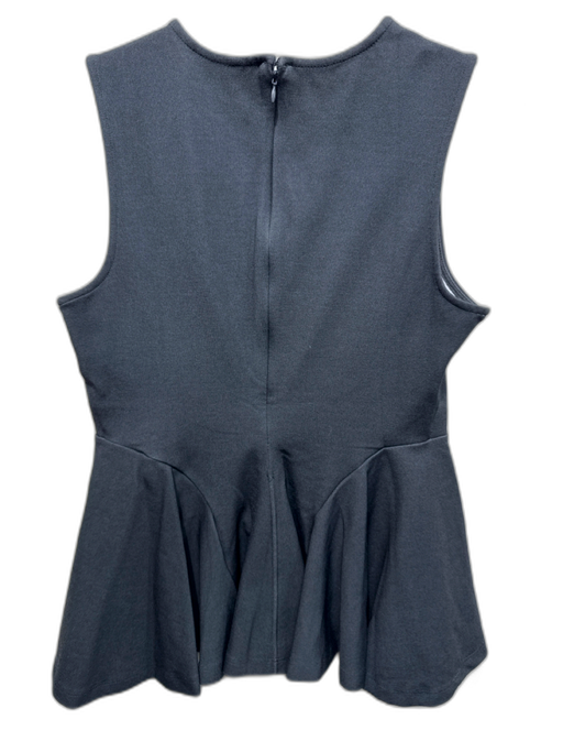 Maeve Size S Gray, Pink, White Viscose Blend Flower keyhole front Peplum Top Gray, Pink, White / S