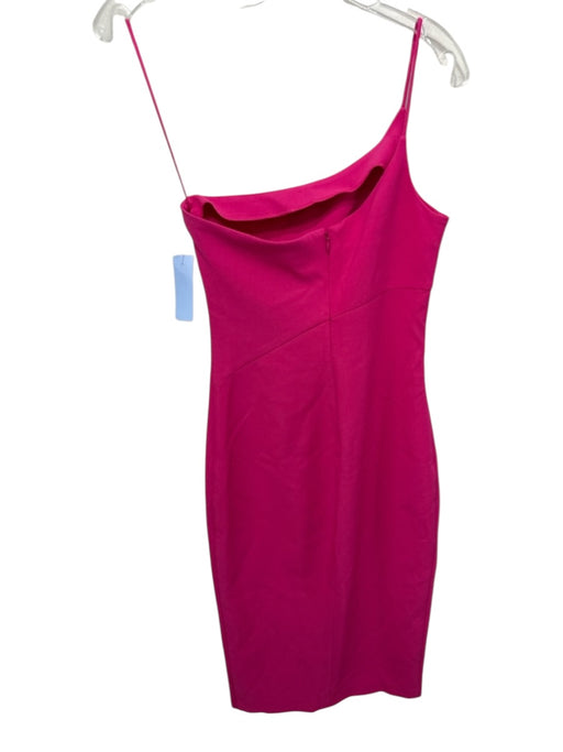 Likely Size 2 Pink Polyester & Rayon Sleeveless One Shoulder Above knee Dress Pink / 2