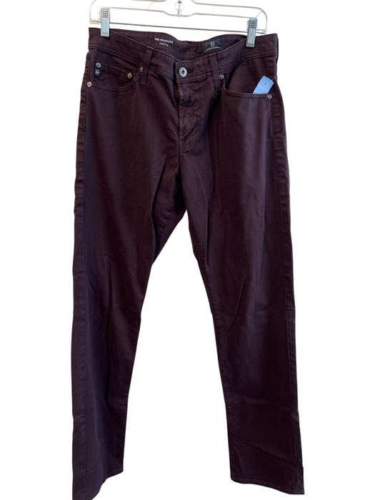 Adriano Goldschmied Size 30 Eggplant Cotton Blend 5 Pocket Straight Leg Jeans Eggplant / 30