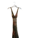 Sherri Hill Size 2 Multi Silk Beaded Detail V Neck Floor Length Open Back Gown Multi / 2