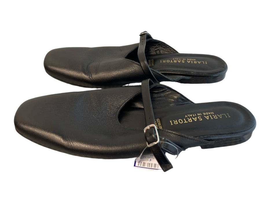 Ilaria Sartori Shoe Size 8 Black Genuine Leather Buckle Straps Loafer Shoes Black / 8