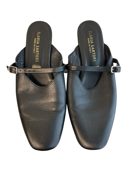 Ilaria Sartori Shoe Size 8 Black Genuine Leather Buckle Straps Loafer Shoes Black / 8