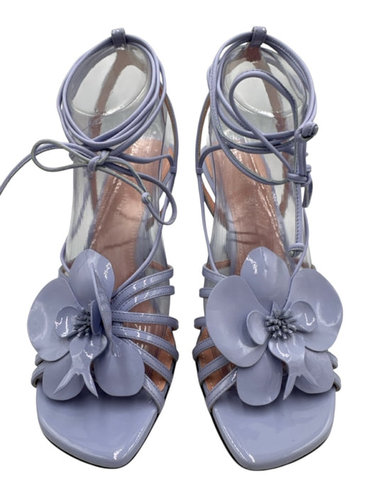 Zimmermann Shoe Size 39 Light Purple Patent Leather Strappy Ankle Tie Wedges Light Purple / 39