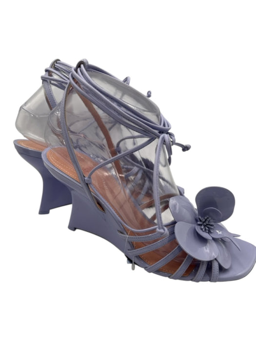 Zimmermann Shoe Size 39 Light Purple Patent Leather Strappy Ankle Tie Wedges Light Purple / 39