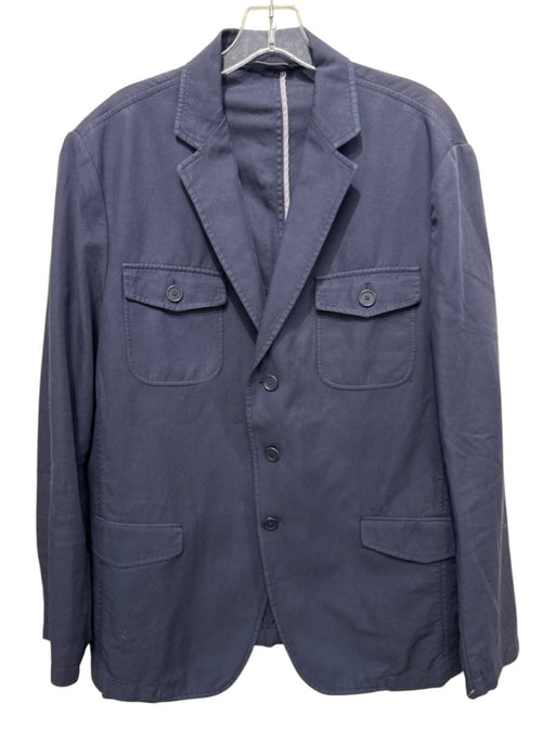 Bugatchi Navy Blue Cotton 3 button Men's Blazer Navy Blue / XL