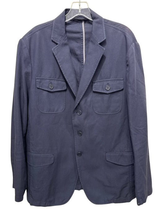 Bugatchi Navy Blue Cotton 3 button Men's Blazer Navy Blue / XL