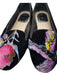 Christian Dior Shoe Size 36.5 Black, Pink, Multi Velvet Floral Flats Black, Pink, Multi / 36.5