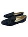 Jimmy Choo Shoe Size 36.5 Navy Blue & Black Cowhide Ponyhair Floral Loafer Flats Navy Blue & Black / 36.5
