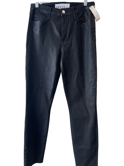 Frank & Eileen Size 28 Black Cotton Blend High Rise Zip Fly 5 Pocket Jeans Black / 28
