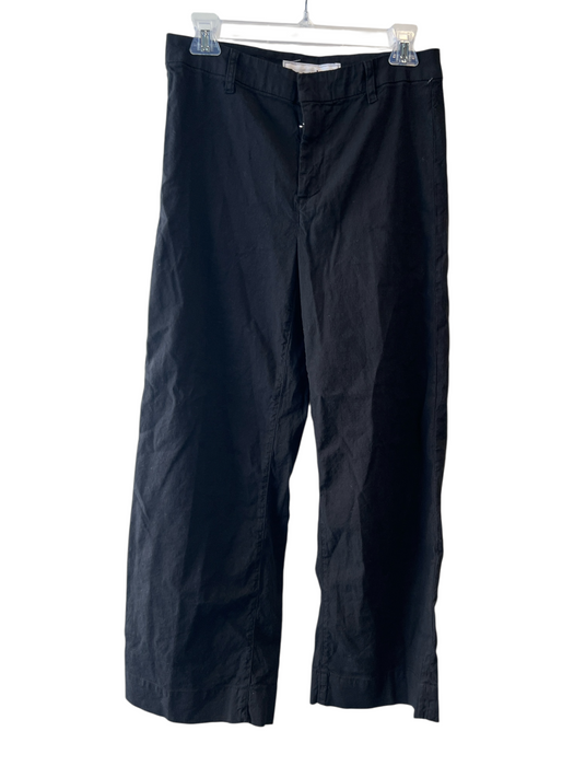Frank & Eileen Size 4 Black Cotton Blend High Rise Zip Fly Solid Color Pants Black / 4