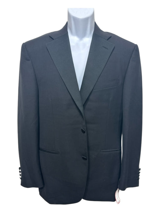 Canali Black Wool Solid Tuxedo Men's Suit Black / 50