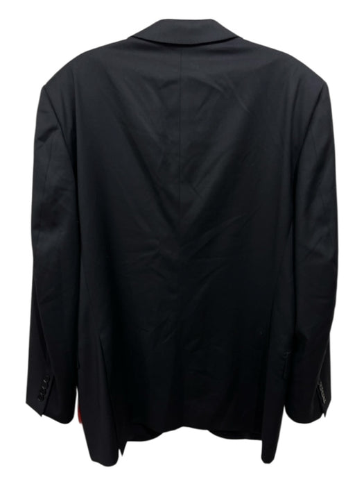 Zegna Black Wool Solid notched 2 Button Men's Blazer Black / 50