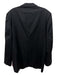 Zegna Black Wool Solid notched 2 Button Men's Blazer Black / 50