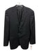 Zegna Black Wool Solid notched 2 Button Men's Blazer Black / 50