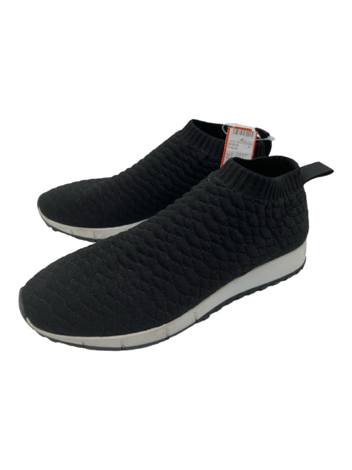 Jimmy Choo Shoe Size 35.5 Black & White Knit Sock Ankle Streaks Sneakers Black & White / 35.5