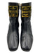 Givenchy Shoe Size 40 Black & Gold Leather Gold Tone Hardware Solid Booties Black & Gold / 40