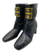 Givenchy Shoe Size 40 Black & Gold Leather Gold Tone Hardware Solid Booties Black & Gold / 40