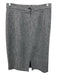 Louis Feraud Size 10 Gray Wool & Silk Raw Edge tweed 5 Button Skirt Set Gray / 10