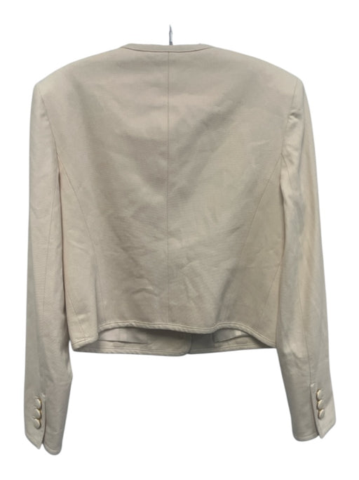 Veronica Beard Size 6 Cream White Lyocell blend Long Sleeve Button Front Jacket Cream White / 6