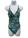 Bleu Rod Beattie Size 8 White & Blue Nylon & Spandex One Piece Swimsuit White & Blue / 8