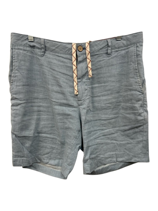 Faherty Size 34 Light blue Linen Solid Khaki Waist Tie Men's Shorts Light blue / 34