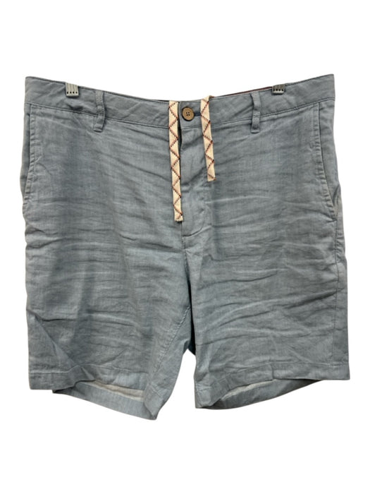 Faherty Size 34 Light blue Linen Solid Khaki Waist Tie Men's Shorts Light blue / 34