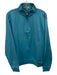 Peter Millar Size M Blue Cotton Solid Quarter Zip Sweatshirt Long Sleeve Shirt Blue / M