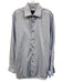 David Donahue Size 16 Blue Cotton Micro Button Up Men's Long Sleeve Shirt Blue / 16