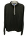 Johnnie O Size M Black Cotton Blend Solid Quarter Zip Men's Long Sleeve Shirt Black / M